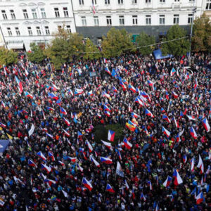 Protivládní demonstrace - Václavské náměstí 28.9.2022